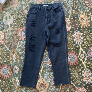 Pacsun Black Hi-Rise Straight Leg Jeans